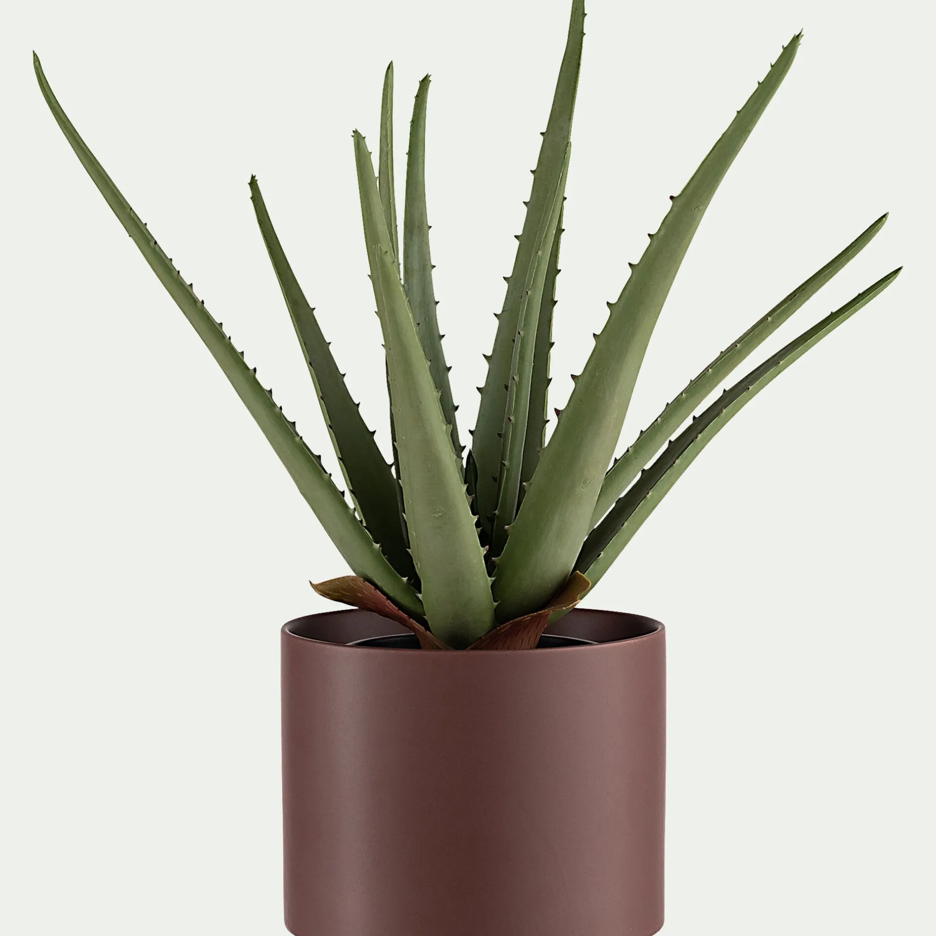 Pot De Fleur*alinea Cache-pot en céramique - brun rhassoul D14xH11cm Marron