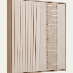 Toile, Tableau Et Affiche*alinea Cadre décoratif en lin texturé 40x40cm - Beige