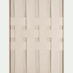 Toile, Tableau Et Affiche*alinea Cadre décoratif motif tissu tissé 50x70cm - Beige