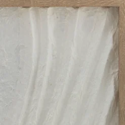 Toile, Tableau Et Affiche*alinea Cadre décoratif relief vague en papier de riz 60x80cm - Blanc