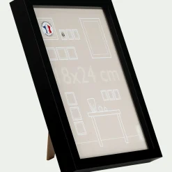 Cadre Photo*alinea Cadre photo en bois 18x24cm - Noir