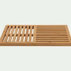 Tapis De Bain|Accessoire De Salle De Bain*alinea Caillebotis de douche en bambou 56x36cm - Naturel