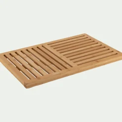 Tapis De Bain|Accessoire De Salle De Bain*alinea Caillebotis de douche en bambou 56x36cm - Naturel