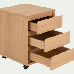 Bureau*alinea Caisson de bureau 3 tiroirs en bois - naturel Bois clair