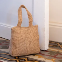 Décoration À Poser*alinea Cale-porte en sable et chanvre - naturel H18cm Marron