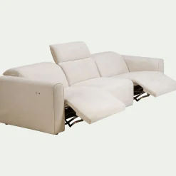 Canapé En Tissu|Canapé 5 Places*alinea Canapé 5 places 2 relax en tissu - roucas Beige