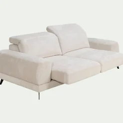 Canapé 4 Places*alinea Canapé 4 places avance recule en tissu doux - Beige