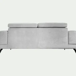 Canapé En Tissu|Canapé 3 Places*alinea Canapé 3 places avance recule en tissu doux - Gris