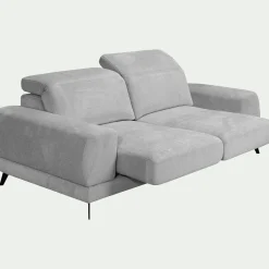 Canapé En Tissu|Canapé 3 Places*alinea Canapé 3 places avance recule en tissu doux - Gris