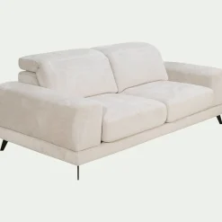 Canapé 3 Places|Canapé Droit*alinea Canapé 3 places avance recule en tissu doux - Beige