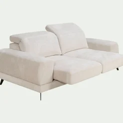 Canapé 3 Places|Canapé Droit*alinea Canapé 3 places avance recule en tissu doux - Beige