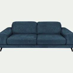 Canapé 4 Places*alinea Canapé 4 places avance recule en tissu doux - Bleu