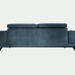 Canapé 4 Places*alinea Canapé 4 places avance recule en tissu doux - Bleu