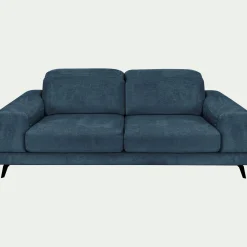 Canapé En Tissu|Canapé Droit*alinea Canapé 3 places avance recule en tissu doux - Bleu