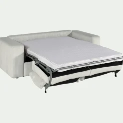 Canapé En Velours|Canapé 3 Places*alinea Canapé 3 places convertible en velours côtelé - borie Gris