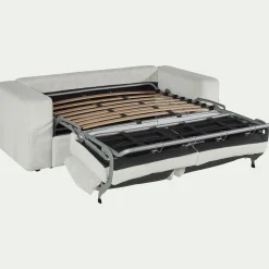 Canapé En Velours|Canapé 3 Places*alinea Canapé 3 places convertible en velours côtelé - borie Gris