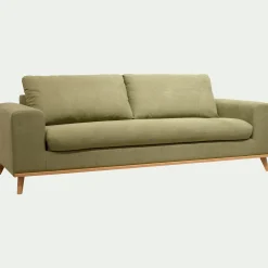 Canapé 4 Places*alinea Canapé 4 places conible en tissu Cosmo - kaki Vert