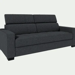 Canapé En Tissu|Canapé 3 Places*alinea Canapé 3 places convertible en tissu avec accoudoirs 20cm - anthracite Gris