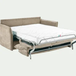 Canapé 3 Places|Canapé Convertible*alinea Canapé 3 places convertible en tissu avec matelas densité 35kg/m3 - roucas Beige
