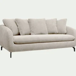 Canapé 3 Places*alinea Canapé 3 places convertible en tissu tramé - roucas Beige