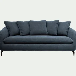 Canapé En Tissu|Canapé Convertible*alinea Canapé 3 places convertible en tissu tramé - Bleu