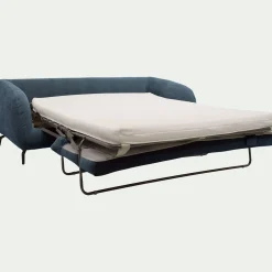 Canapé En Tissu|Canapé Convertible*alinea Canapé 3 places convertible en tissu tramé - Bleu