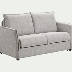 Canapé En Tissu|Canapé 4 Places*alinea Canapé 4 places convertible en tissu Stella avec matelas densité 25kg/m3 - borie Gris