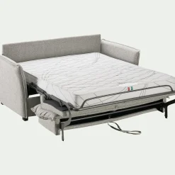 Canapé En Tissu|Canapé 4 Places*alinea Canapé 4 places convertible en tissu Stella avec matelas densité 25kg/m3 - borie Gris