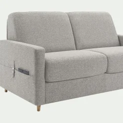 Canapé En Tissu|Canapé 3 Places*alinea Canapé 3 places convertible en tissu matelas densité 25kg/m3 - borie Gris