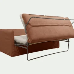 Canapé 4 Places*alinea Canapé 4 places convertible en tissu wind - terracotta Marron