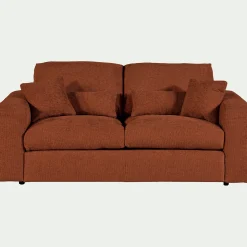 Canapé En Velours|Canapé 3 Places*alinea Canapé 3 places convertible en tissu chenille benjo - brun rustrel Marron