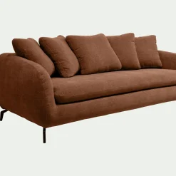 Canapé En Tissu|Canapé 4 Places*alinea Canapé 4 places convertible en tissu tramé - brun rustrel Marron