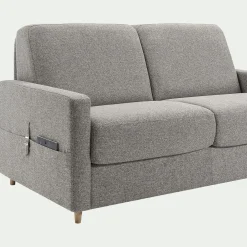Canapé En Tissu|Canapé 4 Places*alinea Canapé 4 places convertible en tissu matelas densité 25kg/m3 - Gris