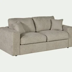 Canapé En Velours|Canapé 3 Places*alinea Canapé 3 places convertible en tissu chenille benjo - roucas Beige