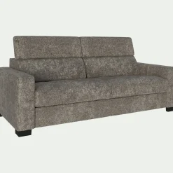 Canapé 3 Places|Canapé En Tissu*alinea Canapé 3 places convertible en tissu genesis avec accoudoirs 20cm - alpilles Beige