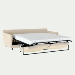 Canapé En Tissu|Canapé 4 Places*alinea Canapé 4 places convertible matelas bultex en tissu joint - roucas Beige