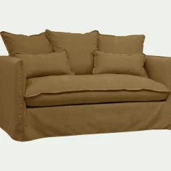 Canapé 2 Places*alinea Canapé 2 places convertible en tissu wind - bronze Marron