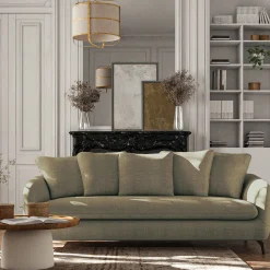 Canapé 4 Places*alinea Canapé 4 places conible en tissu doux - garrigue Vert