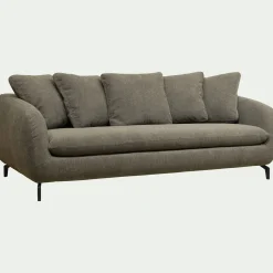 Canapé 4 Places*alinea Canapé 4 places conible en tissu doux - garrigue Vert