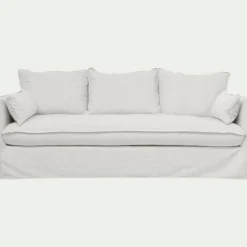 Canapé 4 Places*alinea Canapé 4 places convertible en tissu wind - écru Blanc