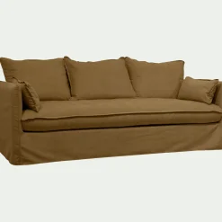 Canapé En Tissu|Canapé 4 Places*alinea Canapé 4 places convertible en tissu wind - bronze Marron