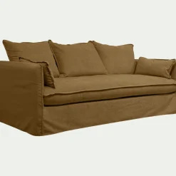 Canapé En Tissu|Canapé 4 Places*alinea Canapé 4 places convertible en tissu wind - bronze Marron