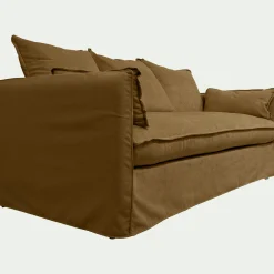 Canapé En Tissu|Canapé 4 Places*alinea Canapé 4 places convertible en tissu wind - bronze Marron