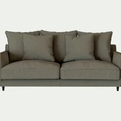 Canapé En Lin|Canapé En Tissu*alinea Canapé 3 places conible matelas Bultex tissu mixte - cedre Vert