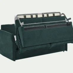 Canapé En Tissu|Canapé 3 Places*alinea Canapé 3 places convertible en tissu avec matelas densité 35kg/m3 - Bleu