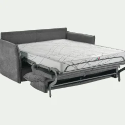 Canapé 4 Places|Canapé Convertible*alinea Canapé 4 places convertible en tissu avec matelas densité 35kg/m3 - restanque Gris