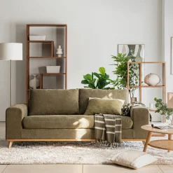 Canapé En Tissu|Canapé Convertible*alinea Canapé 3 places conible en tissu crown - cèdre Vert