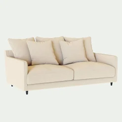 Canapé En Tissu|Canapé 3 Places*alinea Canapé 3 places convertible en tissu - roucas Beige