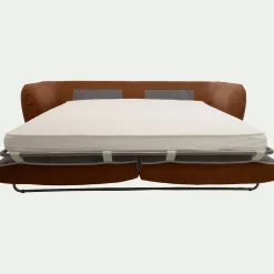 Canapé 4 Places*alinea Canapé 4 places convertible en tissu Nature - brun rustrel Marron