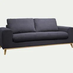 Canapé 3 Places*alinea Canapé 3 places convertible en tissu Crown - calabrun Bleu